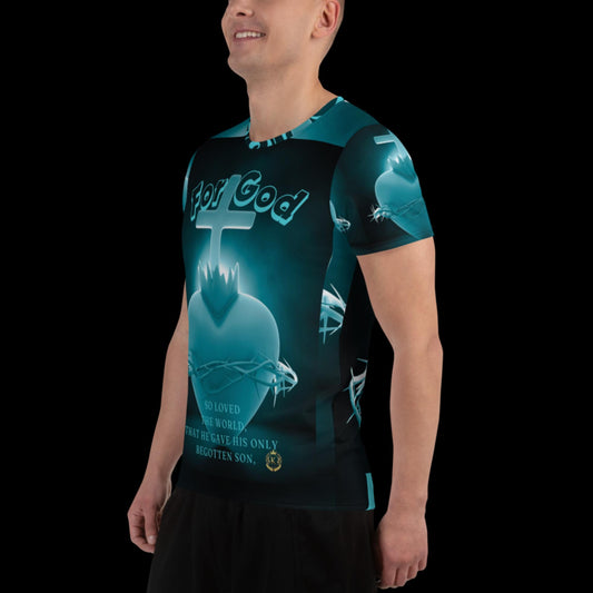God Love's You All-Over Print Men's Athletic T-shirt