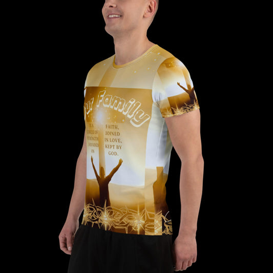 Our Family All-Over Print Men's Athletic T-shirt